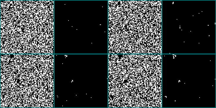 Automaton with only gene 0 = 1