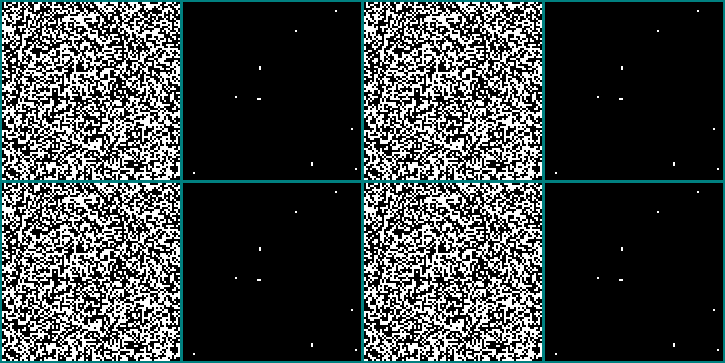 Automaton with only gene 512 = 1