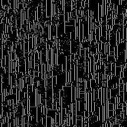 Evolved automaton 2, 256×256, iteration 1000