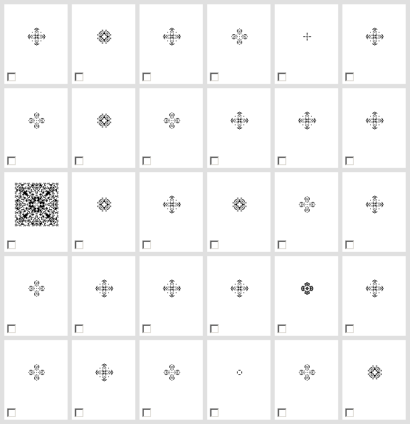 Population after thirty-four selections, iteration 30