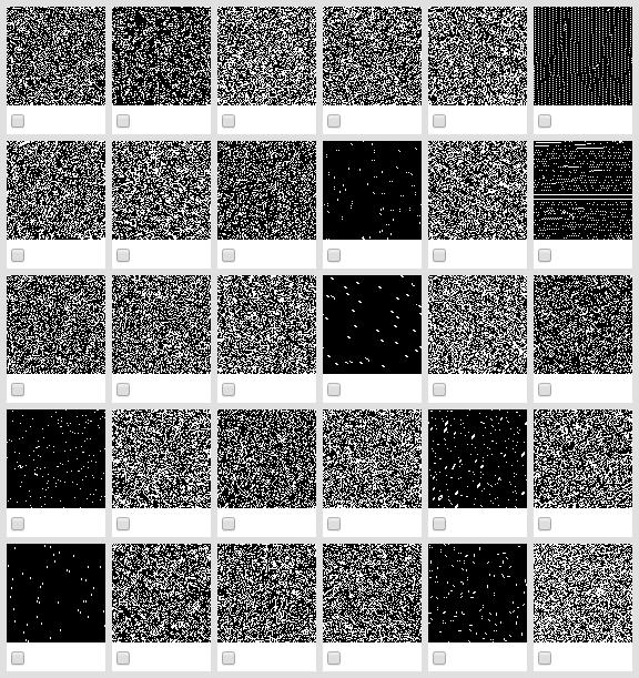 Population after five selections in pair-based rules