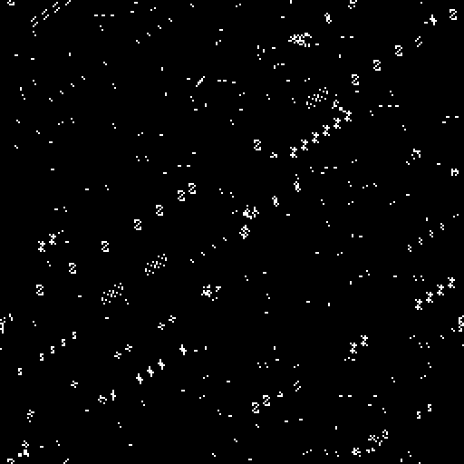 Evolved pair-based automaton 4, 256×256, iteration 10000