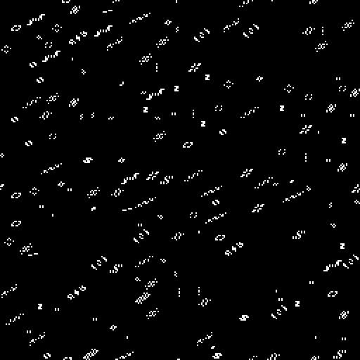 Evolved pair-based automaton 7, 256×256, iteration 10000