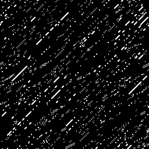 Evolved pair-based automaton 10, 256×256, iteration 10000