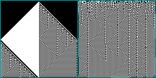 Second-order CA, rule 0110111010000101